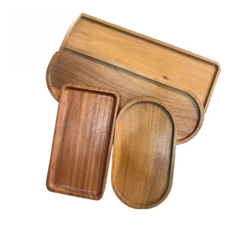 Plateaux en bois d'acacia de formes différentes — vue 4