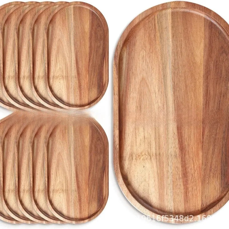 Plateaux en bois d'acacia de formes différentes — vue 5